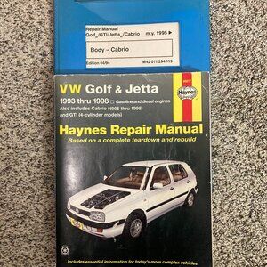Volkswagen Golf, Jetta and Cabrio Car Repair Manuals 1993-1998